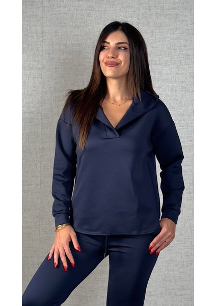 Kadın Uzun Kollu Kapüşonlu Ikili Takım modelleri