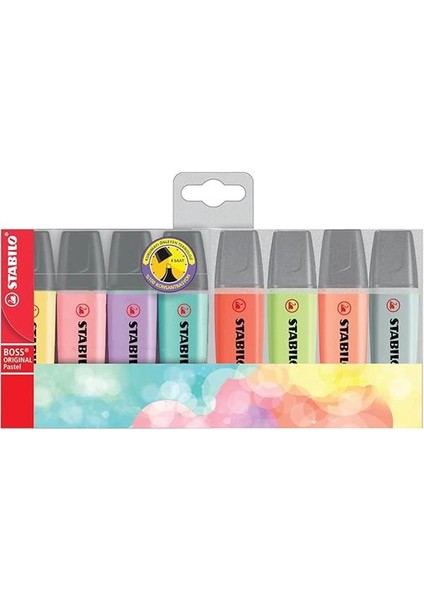 - Boss Orıgınal - Fosforlu Kalem - 8'li Paket - Çeşitli Renkler