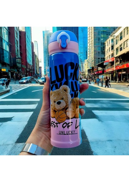 Sevimli Ayıcık Tasarımlı 500 ml Paslanmaz Çelik Termos – Çocuk ve Gençlere Özel, Sıcak ve Soğuk Içec modelleri