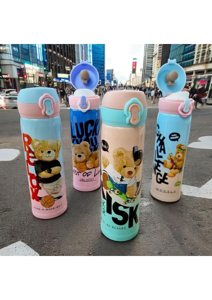 Sevimli Ayıcık Tasarımlı 500 ml Paslanmaz Çelik Termos – Çocuk ve Gençlere Özel, Sıcak ve Soğuk Içec fırsatları