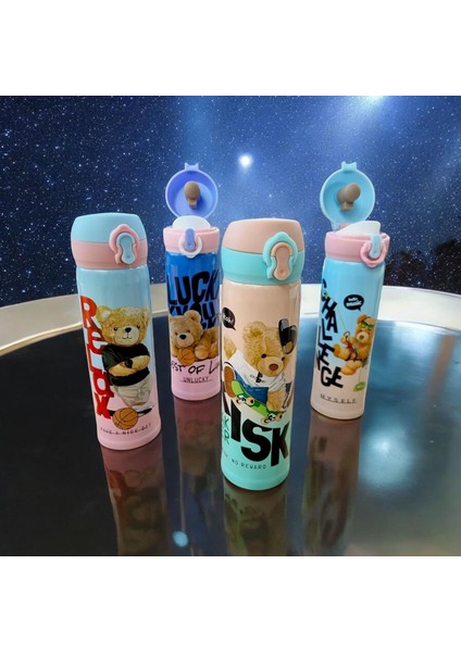 Sevimli Ayıcık Tasarımlı 500 ml Paslanmaz Çelik Termos – Çocuk ve Gençlere Özel, Sıcak ve Soğuk Içec indirimleri