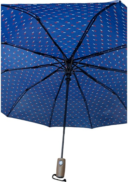 Çok Renkli 10 Telli Otomatik Açılır Şemsiye, Dayanıklı ve Şık Tasarım