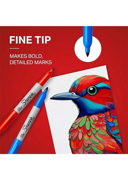 Fine Permanent Markör 4'lü Paket, Pastel Renkler indirimleri