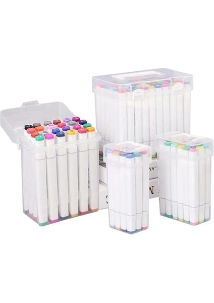Çift Taraflı Marker Kalem Seti, Profesyonel Kutulu Keçeli Kalem Seti, Çeşitli Renklerde fiyatları
