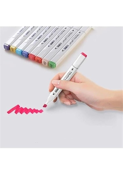 Çift Taraflı Marker Kalem Seti, Profesyonel Kutulu Keçeli Kalem Seti, Çeşitli Renklerde