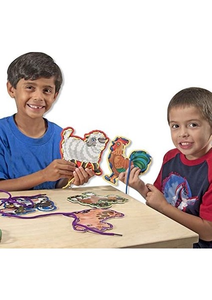 & Doug - Ahşap Ip Geçirme, Çiftlik Hayvanları (13781)