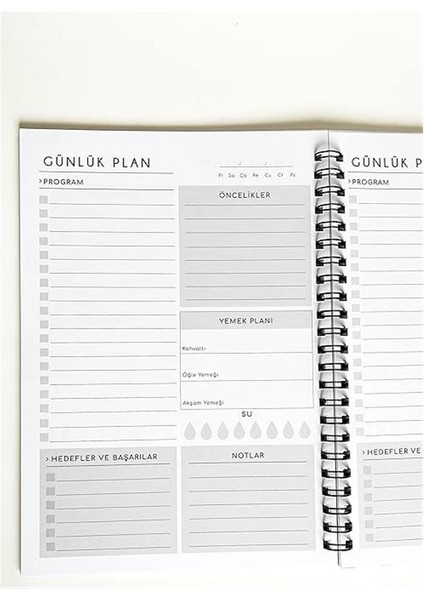120 Günlük Tarihsiz Spiralli Planlayıcı - A5 Boyutu, 60 Yaprak (120 Sayfa), 90 Gr. modelleri