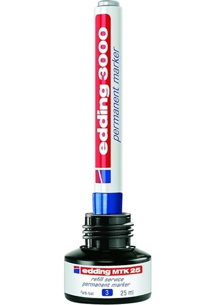 3000 Permanent Markör - Mavi - 1 Kalem - Yuvarlak Uçlu 1,5-3 mm fırsatları