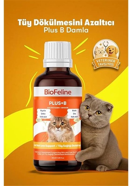 Kediler Için Plus B Damla 50ML ve Tüy Dökülmesini Engelleyici Biotinli Tüy Sağlığı Damlası fiyatları