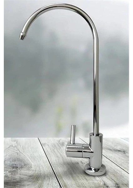 Su Arıtma Cihazı Musluğu - Tüm Cihazlara Uyumlu Gümüş Renk Standart Lüks Batarya - Reverse Osmosis