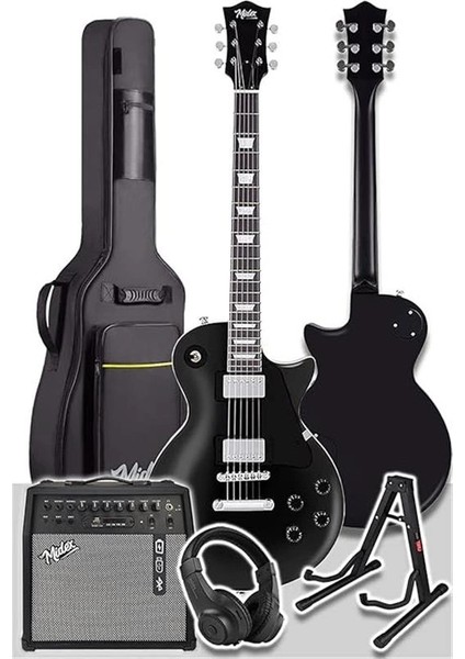 GRX-200BK-50-AMP Les Paul Kasa Elektro Gitar Seti 50 Watt Gainli Şarjlı Amfi ve Full Set (H-H) fiyatları