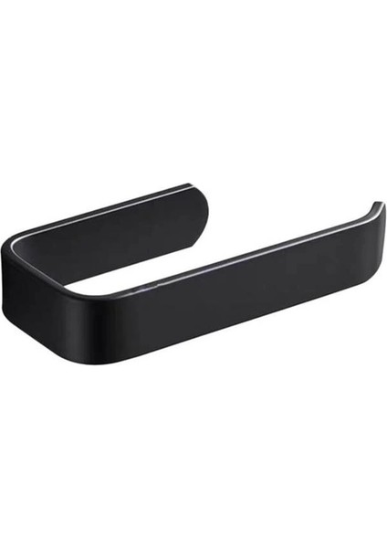 Yapışkanlı Lüks Tasarım Lamalı Tuvalet Kağıtlığı Siyah indirimleri