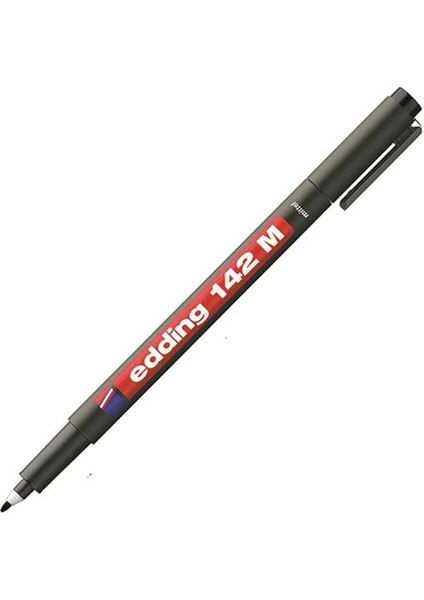142 M Permanent Kalem - Asetat Kalemi - Siyah - 1 Kalem - Yuvarlak Uç 1 mm