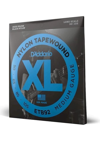 D'addario ETB92 Saitensatz Tapewound Bass Medium 50-105 Long Scale