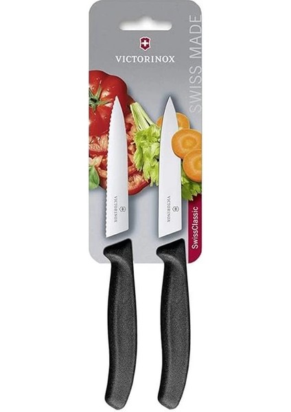 Mutfak Bıçağı Swiss Classic Bıçağı 1 Dalga Plus 1 Normal Siyah Blister Uzunluk: 10 cm