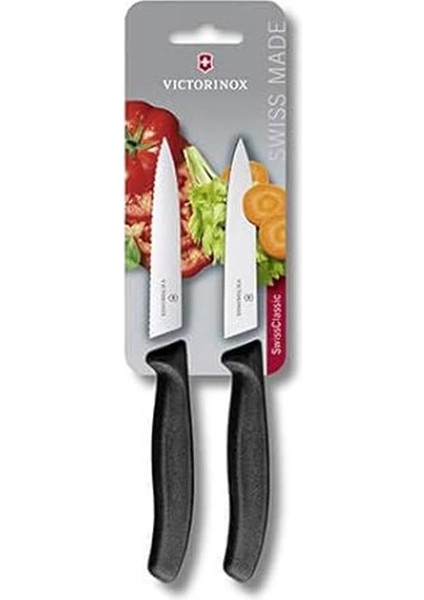 Mutfak Bıçağı Swiss Classic Bıçağı 1 Dalga Plus 1 Normal Siyah Blister Uzunluk: 10 cm