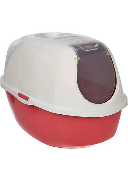 Smart Kapalı Kedi Tuvaleti - Kırmızı 53 cm