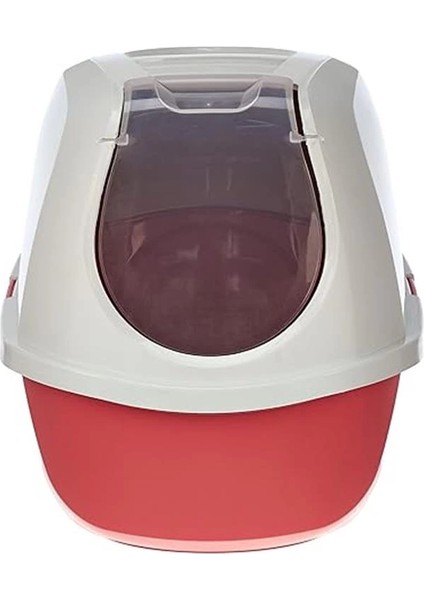 Smart Kapalı Kedi Tuvaleti - Kırmızı 53 cm
