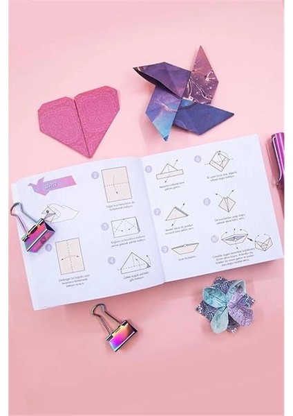 Origami 246 Kağıt Katlama Sanatı Ebru/geometrik modelleri