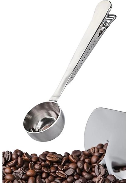Mandallı Kahve Ölçü Kaşığı Paslanmaz Çelik Çok Fonksiyonlu Renkli Tasarım Kahve ve Çay Için modelleri