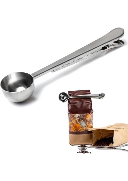 Mandallı Kahve Ölçü Kaşığı Paslanmaz Çelik Çok Fonksiyonlu Renkli Tasarım Kahve ve Çay Için fırsatları