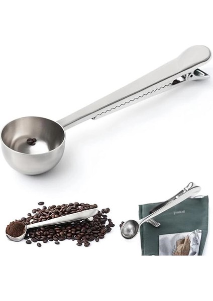 Mandallı Kahve Ölçü Kaşığı Paslanmaz Çelik Çok Fonksiyonlu Renkli Tasarım Kahve ve Çay Için indirimleri