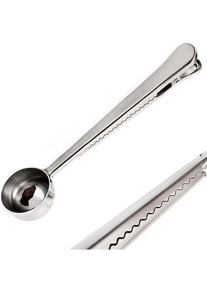 Mandallı Kahve Ölçü Kaşığı Paslanmaz Çelik Çok Fonksiyonlu Renkli Tasarım Kahve ve Çay Için