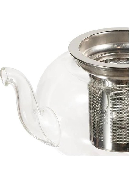 Epinox Cam Bitki Çayı Demliği 600 ml - Çelik Süzgeçli Demlik fırsatları