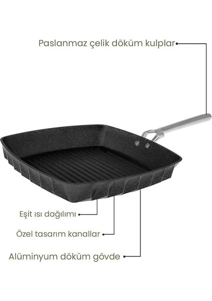 Dıagon 28 cm Grill Tava