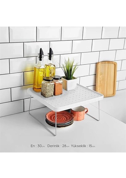 Dolap Içi Düzenleyici Katlanır Dekoratif Büyük Raf, Tabak, Bardak Rafı, Mutfak Düzenleme fırsatları