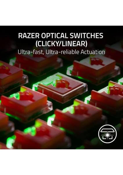 Deathstalker V2 Pro Düşük Profilli Kablosuz Optik Oyun Klavyesi Abd Düzeni|siyah, RZ03-0436010 modelleri