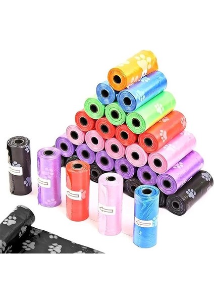 Köpek Kaka Poşeti, 8 Rulo Kaka Torbası, Dental Pamuk Oyun Halatı Hediye, Kokusuz, Dışkı