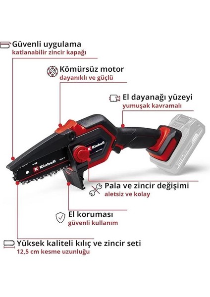 Akülü Dal Budama Testeresi Ge-Ps 18/15 Li Bl-Solo Power X-Change (18 V, Kömürsüz Motor, 12,5 modelleri