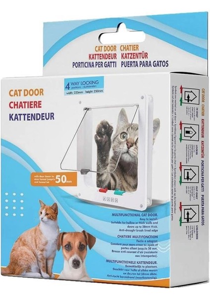 Kedi Köpek Kapısı 4 Yollu 25X23,5X5 cm Siyah modelleri
