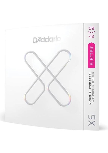 D'addario XSE0942, 09-42 Super Light, Xs Nikel Kaplamalı Gitar Telleri Elektro Gitar Için