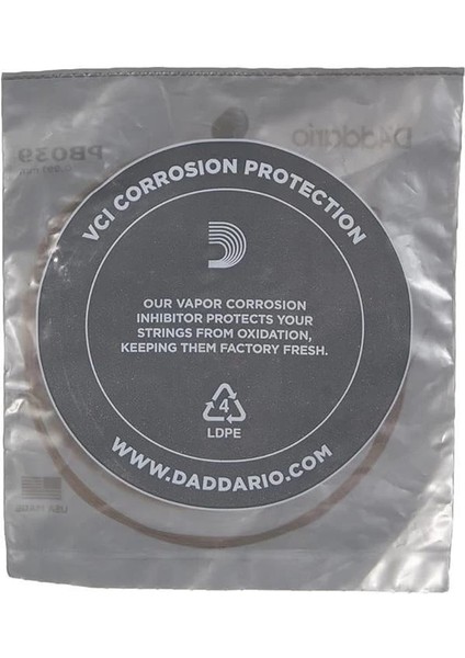 D'addario PB039 Akustik Tek Tel, Fosfor Bronz Tel, (La) modelleri