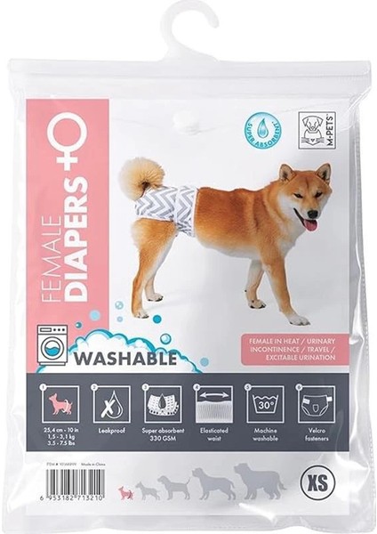 M-Pets Dişi Köpekler Için Yıkanabilir Külot (Xs)
