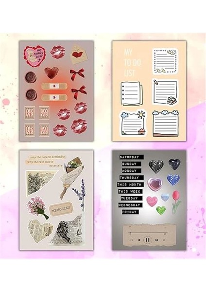 Vintage My Dıy Sticker Book 24 * 17 cm 16 Sayfa Özel Tasarım Rengarenk Sticker Kitabı indirimleri