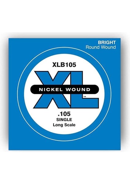 D'addario XLB105 Einzelsaite (Größe: Xl) Nickel Wound 105 Long Scale