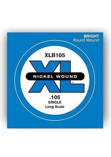 D'addario XLB105 Einzelsaite (Größe: Xl) Nickel Wound 105 Long Scale fiyatları