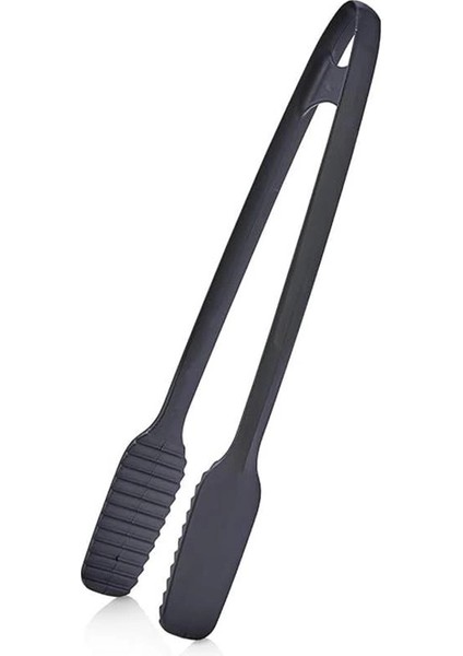 Servis ve Izgara Maşası Yanmaz Yapışmaz Teflon Maşa Kaymaz Barbekü Maşası Siyah fiyatları