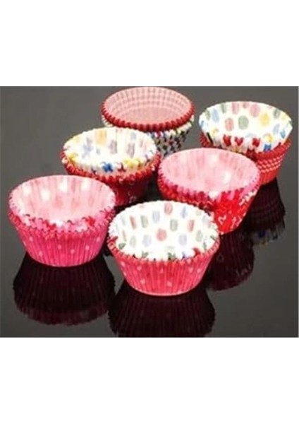100 Adet Desenli Cupcake Kalıbı,renkli Browni ve Muffin Kabı,kağıdı
