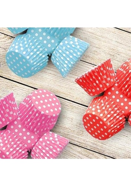 100 Adet Desenli Cupcake Kalıbı,renkli Browni ve Muffin Kabı,kağıdı