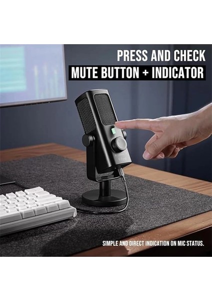 Stüdyo Kayıt/bilgisayar Akışı Için Usb-Podcast-Kondenser-Mikrofon, Youtube Müzik Vokal