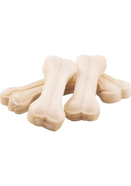 Naturel Beyaz Pres Köpek Çiğneme Kemiği 5'li 7,5cm (7,5 Cm, Tatlandırıcısız)