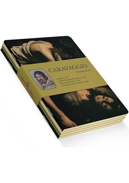 Scream Series - A5, Caravaggio 4'lü Defter Seti Iı, Çizgisiz, Toplam 256 Sayfa, Her Biri