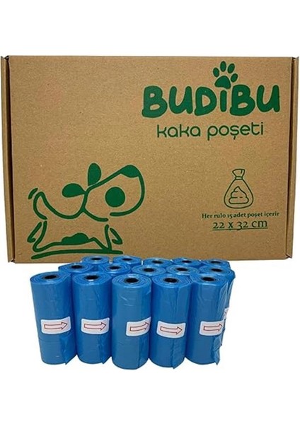 Kedi Köpek Kaka Poşeti Evcil Hayvan Dışkı Kaka Torbası 15 Rulo (225 Poşet) (Mavi) indirimleri