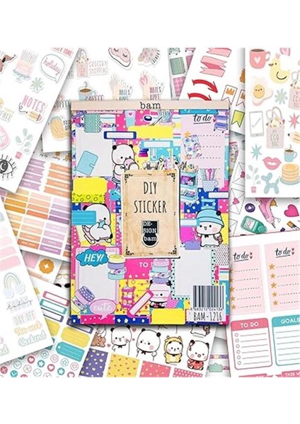 Girl Power My Dıy Sticker Book 24 * 17 cm 16 Sayfa Özel Tasarım Rengarenk Sticker Kitabı