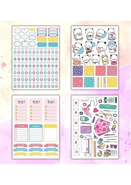 Girl Power My Dıy Sticker Book 24 * 17 cm 16 Sayfa Özel Tasarım Rengarenk Sticker Kitabı