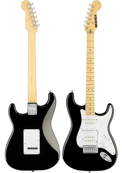 RPH-40WB-25AMP Siyah Beyaz 25W Şarjlı Bt Amfili Elektro Gitar Seti Hsh Manyetik Maple Klavye fırsatları